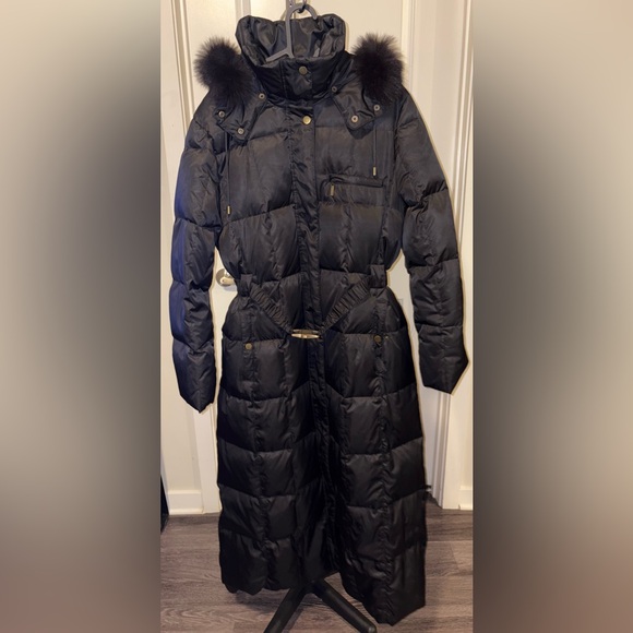 1 Madison Jackets & Blazers - 1 Madison Luxe Women's Down-Filled Coat with Front Vestee Black Size Large